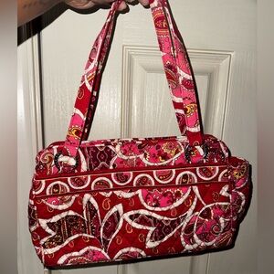 Vera Bradley red pink paisley bag